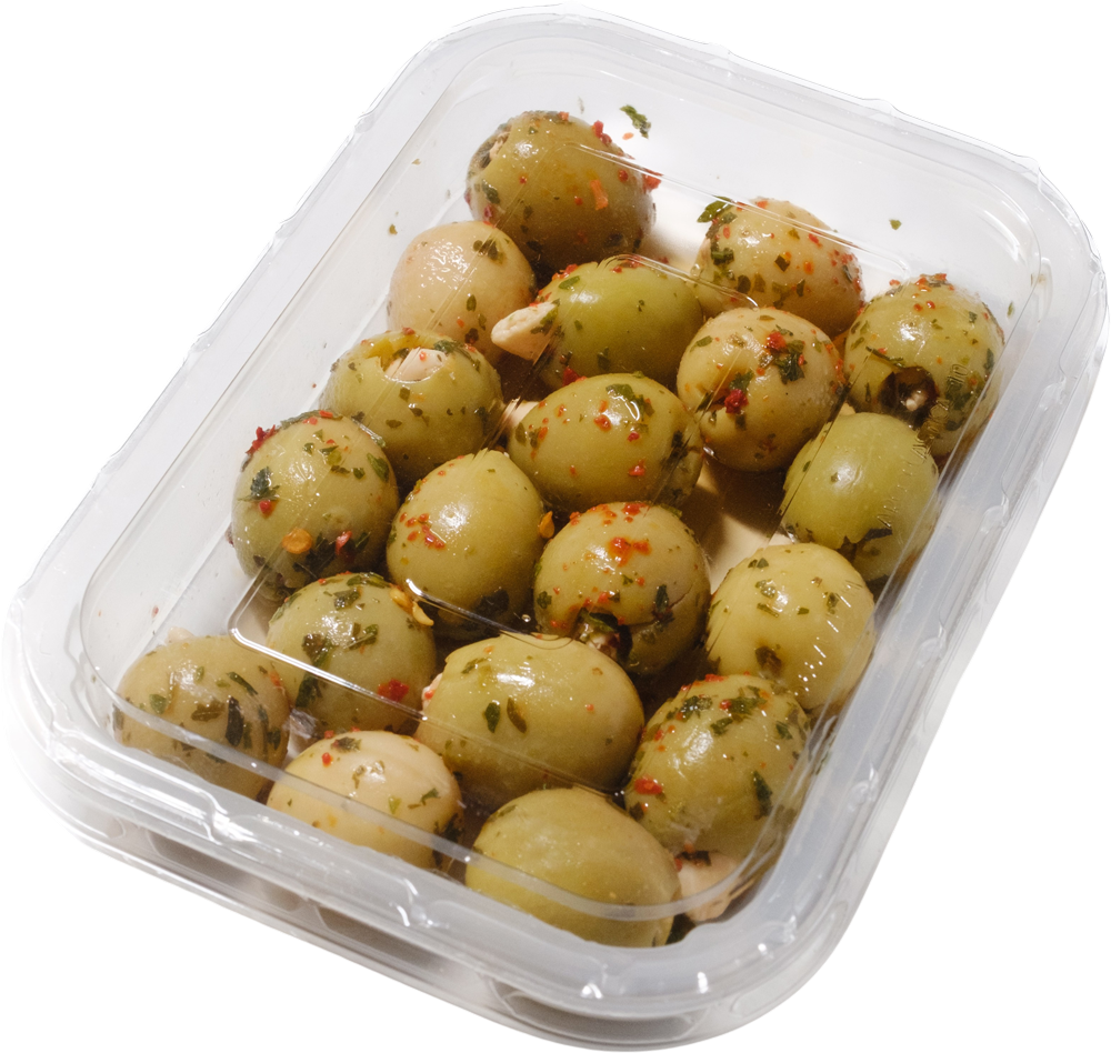 olive farcite alla mandorla in vaschetta